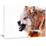 Snarling Wolf- Animal Canvas Print PT2350