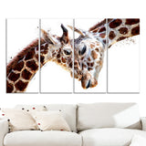 Loving Giraffes- Animal Canvas Print PT2351