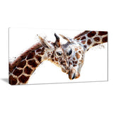 Loving Giraffes- Animal Canvas Print PT2351