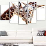 Loving Giraffes- Animal Canvas Print PT2351