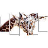 Loving Giraffes- Animal Canvas Print PT2351