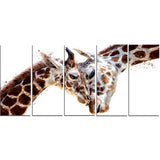 Loving Giraffes- Animal Canvas Print PT2351