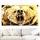 Brazen Bear- Animal Canvas Print PT2356