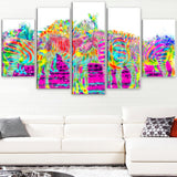 Rainbow Zebras- Animal Canvas Print PT2364