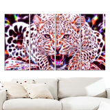 Glowing Wild Cat- Animal Canvas Print PT2367