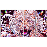 Glowing Wild Cat- Animal Canvas Print PT2367