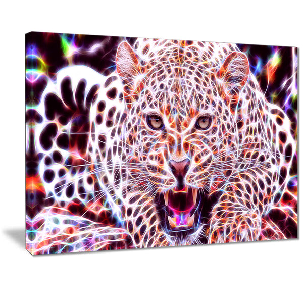 Glowing Wild Cat- Animal Canvas Print PT2367