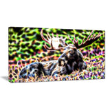 Abstract Moose Canvas Art PT2421