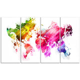 Colors of the World - Map Canvas Art PT2707