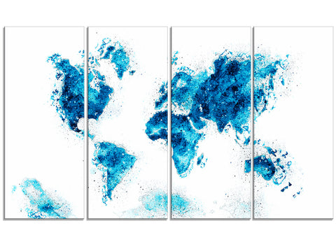 Blue - Map Canvas Art #PT2708-3