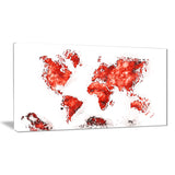 Red - Map Canvas Art PT2708-5