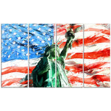 Lady Liberty on US Flag PT2805