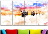 Route 66 Biker Canvas Art PT2812