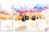 Route 66 Biker Canvas Art PT2812