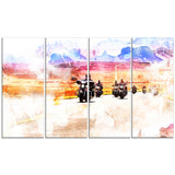 Route 66 Biker Canvas Art PT2812