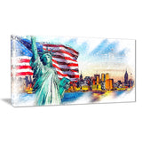 Colorfull Liberty Lady Canvas Art PT2823