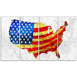 USA Flag on the Map' PT2834