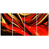 Fire Lines Red Abstract Digital canvas Art PT3011