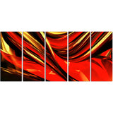 Fire Lines Red Abstract Digital canvas Art PT3011