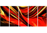 Fire Lines Red Abstract Digital canvas Art PT3011