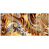 Gold & Silver Ribbons Abstract canvas Art PT3014