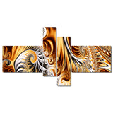 Gold & Silver Ribbons Abstract canvas Art PT3014