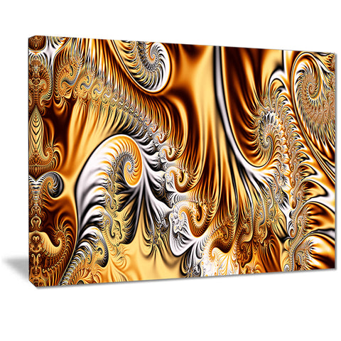 Gold & Silver Ribbons Abstract canvas Art PT3014