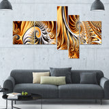 Gold & Silver Ribbons Abstract canvas Art PT3014