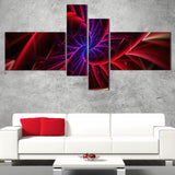 Purple & Red Entanglement Abstract canvas  PT3027