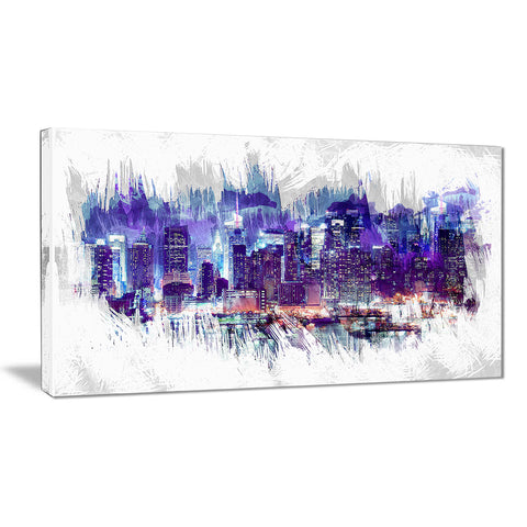 Midnight Cityscape  - Large Canvas Art PT3301