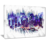 Midnight Cityscape  - Large Canvas Art PT3301