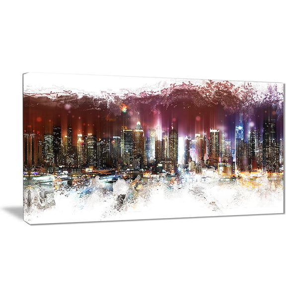 Nightlife Cityscape  - Large Canvas Art PT3317