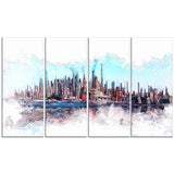 In the Bay Cityscape  - Large Canvas Art PT3319