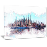 In the Bay Cityscape  - Large Canvas Art PT3319