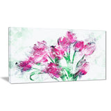 Pink Tulips - Floral Canvas Artwork