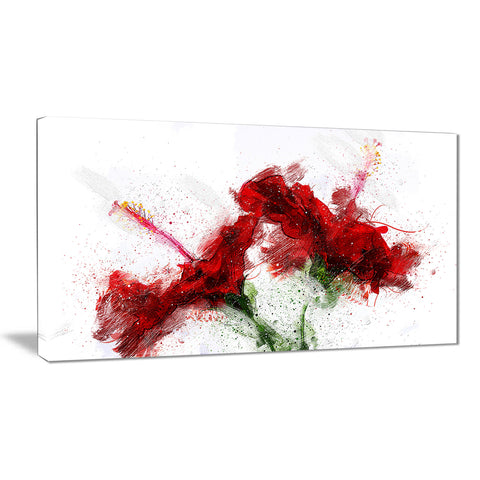 Red Lily - Floral Canvas Artwork