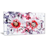 Orange and White Daisies - Floral Canvas Artwork