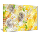 Yellow and Green Flower Art - Floral Canvas Artwork