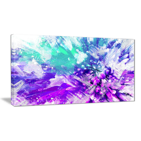 Hues of Blue Flower Art - Floral Canvas Artwork