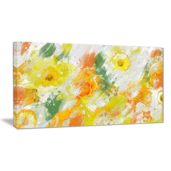 Abstract Daisies - Floral Canvas Artwork