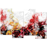 Mixed Roses - Floral Canvas Artwork