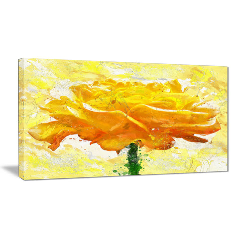 Yellow Rose - Floral Canvas Artwork