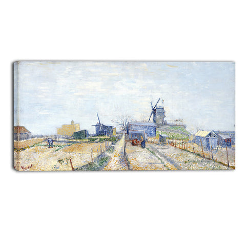 MasterPiece Painting - Van Gogh Vegetable Gardens in Montmartre: La Butte Montmartre