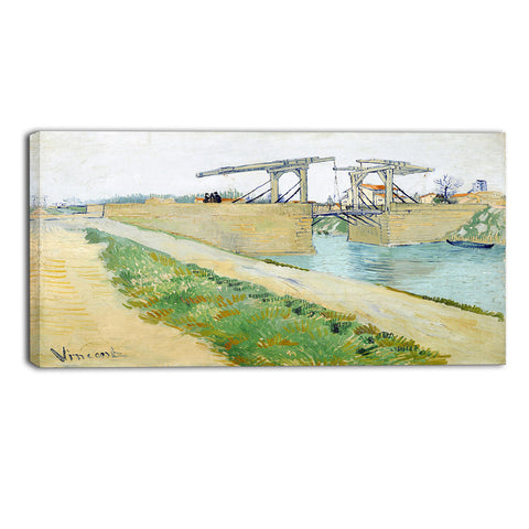 MasterPiece Painting - Van Gogh The Langlois Bridge at Arles with Road
