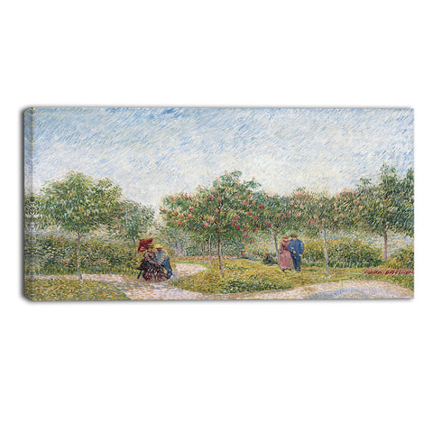 MasterPiece Painting - Van Gogh Garden in Montmartre with Lovers