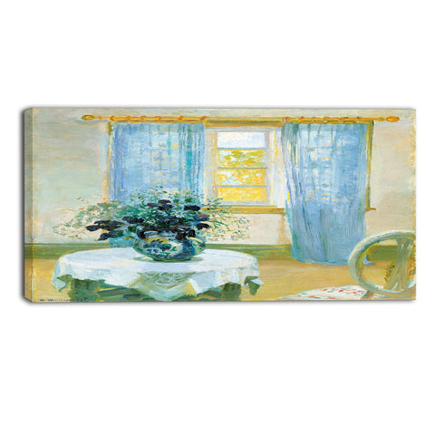 MasterPiece Painting - Anna Ancher Interior with clematis