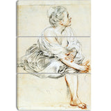 MasterPiece Painting - Antoine Watteau Seated Young Woman