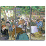 MasterPiece Painting - Camille Pissarro Poultry Market at Gisors