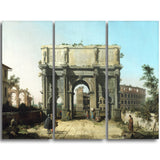 MasterPiece Painting - Canaletto View of the Arch of Constantine with the Colosseum