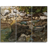 MasterPiece Painting - Carl Schuch Mountain Stream with Boulders